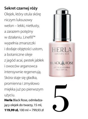 Herla Black Rose, odmładzający olejek do twarzy promocja w Hebe