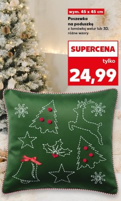 Poszewka na poduszkę z lamówką 3D  różne wzory wym. 45 x 45 cm promocja w Kaufland