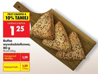 Bułka wysokobiałkowa, 80 g promocja w Biedronka