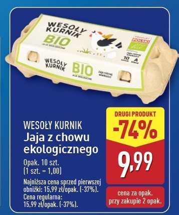 Jaja bio promocja w Aldi