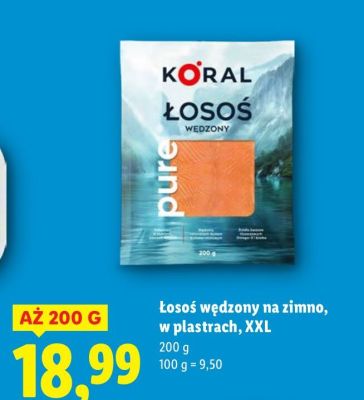 Łosoś wędzony na zimno w plastrach, XXL promocja w Lidl