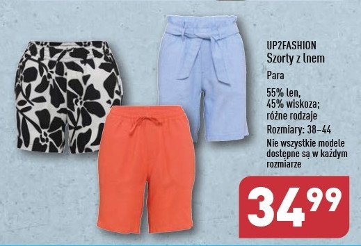 Szorty damskie z lnem 38-44 Up2fashion promocja