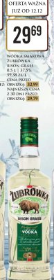 Wódka smakowa Żubrówka Bison Grass promocja w Dino