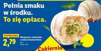 Minipączek z nadzieniem o smaku zielonej herbaty promocja w Lidl