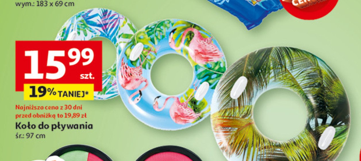 Koło do pływania flamingi śr. 97 cm promocja w Auchan