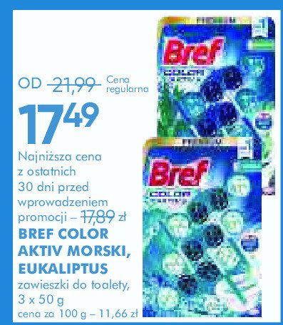 Zawieszka do wc eukaliptus Bref color aktiv promocja w Super-Pharm