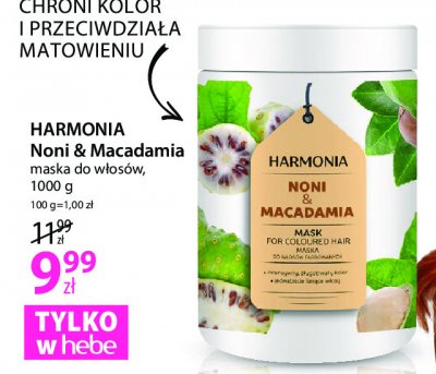 Maska do włosów noni & macadamia Harmonia (hebe) promocja