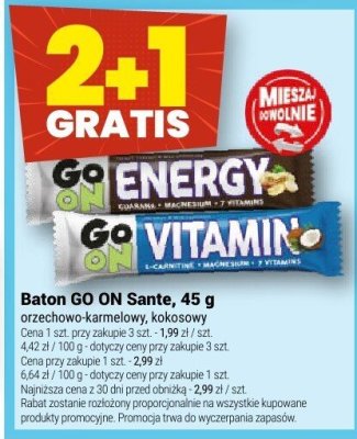 Baton Baton GO ON Sante, 45 g promocja w Twój Market
