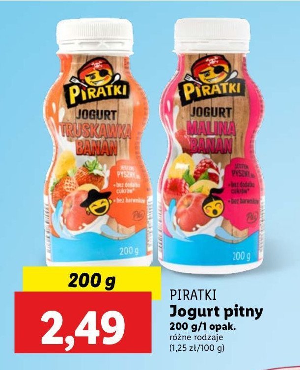 Jogurt truskawka-banan PIRATKI promocja