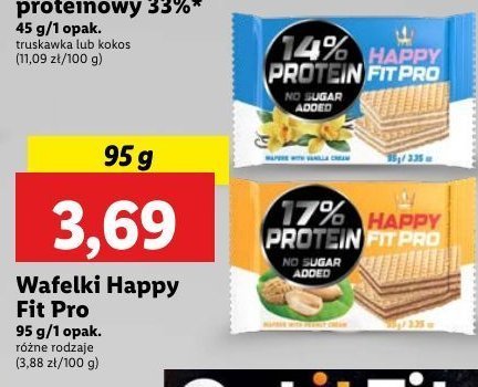 Wafelki proteinowe orzechowe Happy fit pro promocja