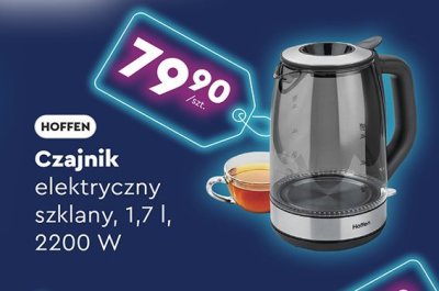 Czajnik elektryczny szklany 1,7 l 2200 W promocja w Biedronka