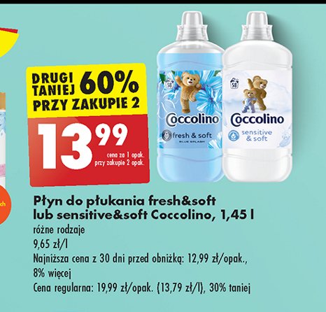 Płyn do płukania COCCOLINO SENSITIVE promocja