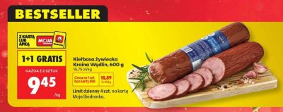 Kiełbasa żywiecka, 600 g promocja w Biedronka
