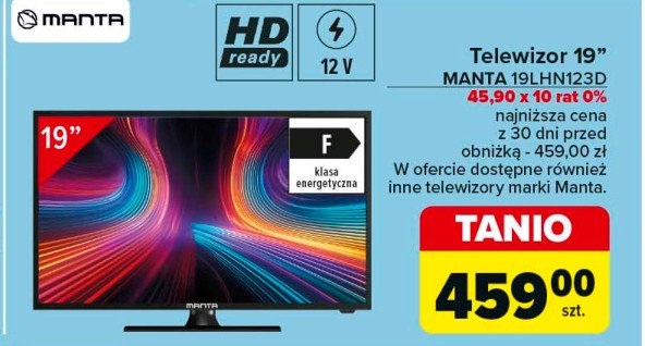 Telewizor led 19" 19lhn123d promocja