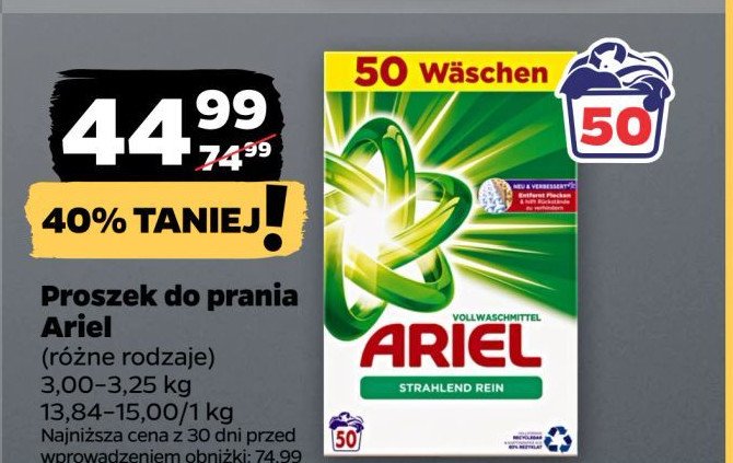 Proszek do prania universal Ariel promocja