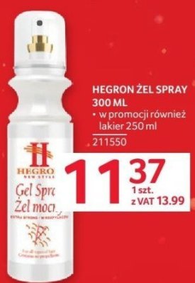 Żel spray Hegron Gel Sprey promocja w Selgros