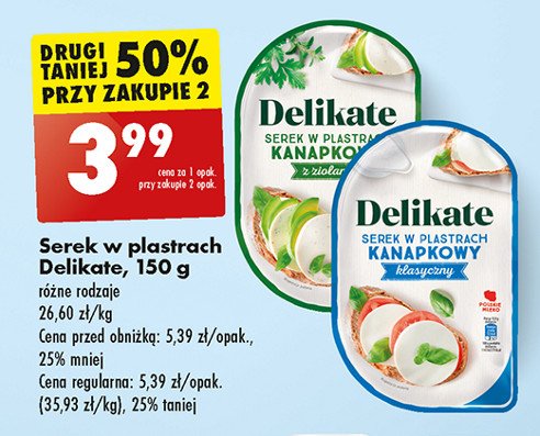 Serek śmietankowy z ziołami Delikate promocja