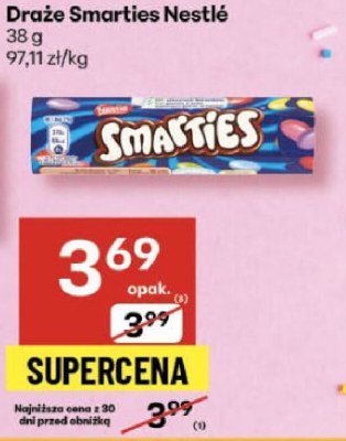 Drażetki Smarties Nestlé promocja w Delikatesy Centrum