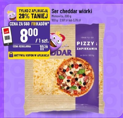 Ser cheddar wiórki Mlekovita promocja w POLOmarket