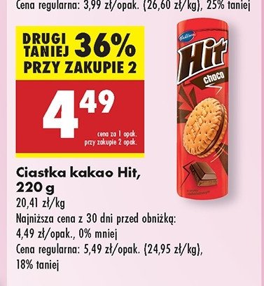 Ciastka czekoladowe Hit promocja