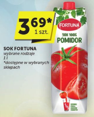 Sok Fortuna pomidor promocja w Euro Sklep