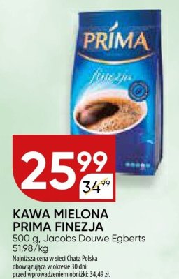 Kawa mielona prima finezja promocja w Chata Polska