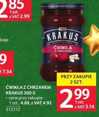 Ćwikła z chrzanem Krakus 300g promocja w Selgros