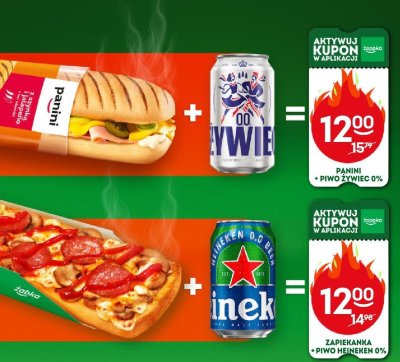 Zapiekanka + Piwo Heineken 0% promocja w Żabka