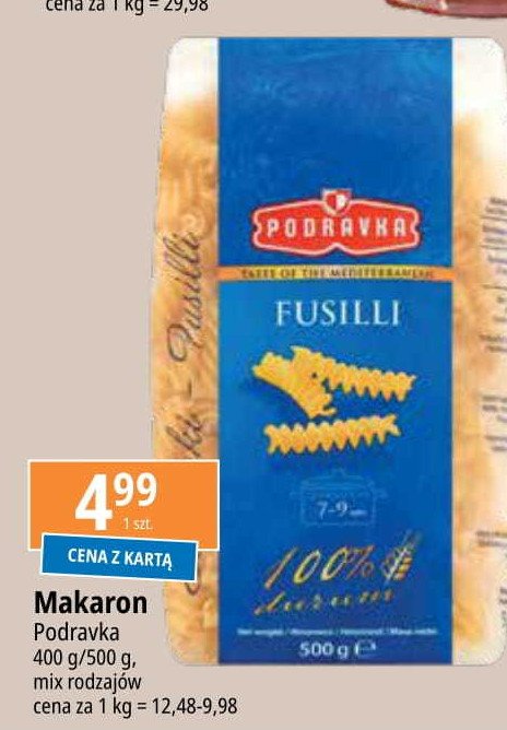 Makaron fusili Podravka promocja