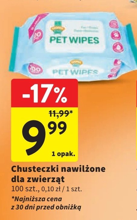 Chusteczki dla zwierząt promocja