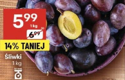 Śliwki 1kg promocja w Delikatesy Centrum