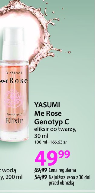 Eliksir genotyp c Yasumi me rose promocja w Hebe
