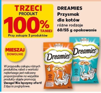 Przysmak dla kotów Dreamies różne rodzaje 60/55 g opakowanie promocja w Kaufland