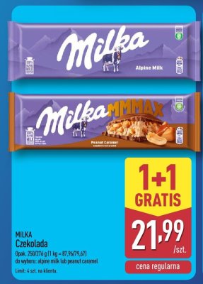 Czekolada Milka MMMAX Peanut Caramel promocja w Aldi