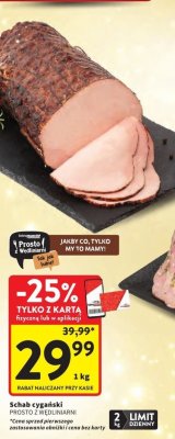 Schab cygański PROSTO Z WĘDLINIARNI promocja w Intermarche