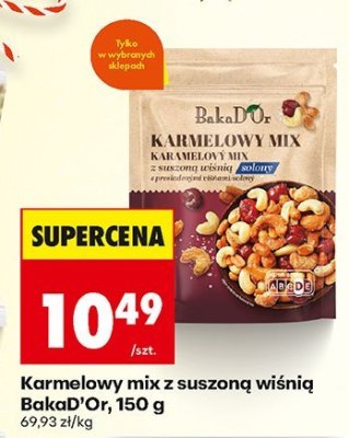 Karmelowy mix z suszoną wiśnią, 150 g promocja w Biedronka