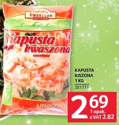 Kapusta kiszona 1 kg promocja w Selgros