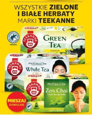 Wszystkie zielone i białe herbaty marki Teekanne TRZECIA -100% promocja w Kaufland