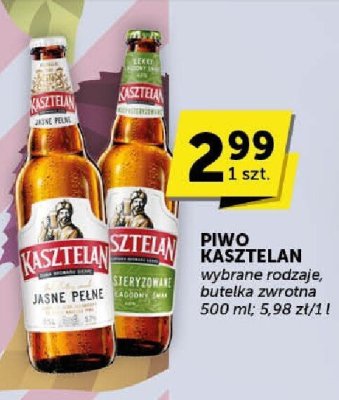 Piwo Kasztelan wybrane rodzaje 500 ml promocja w Groszek