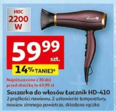 Suszarka do włosów Lucznik HD-410 promocja w Auchan