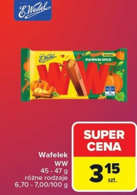 Wafelek WW 45 - 47 g różne rodzaje promocja w Carrefour Market
