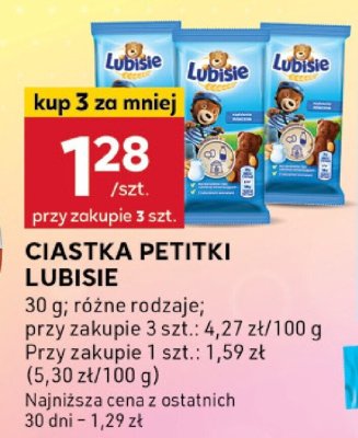 Ciastka Ciastka Petitki Lubisie promocja w Stokrotka