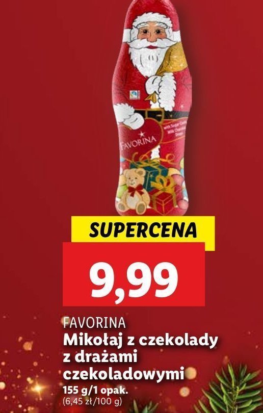 Mikołaj z drażetkami Favorina promocja