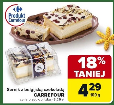 Sernik z belgijską czekoladą CARREFOUR promocja w Carrefour Market