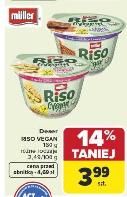 Deser RISO VEGAN 160g różne rodzaje promocja w Carrefour