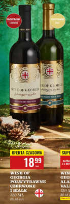 Wino Wine of Georgia półwytrawne białe medium dry white wine promocja w Biedronka