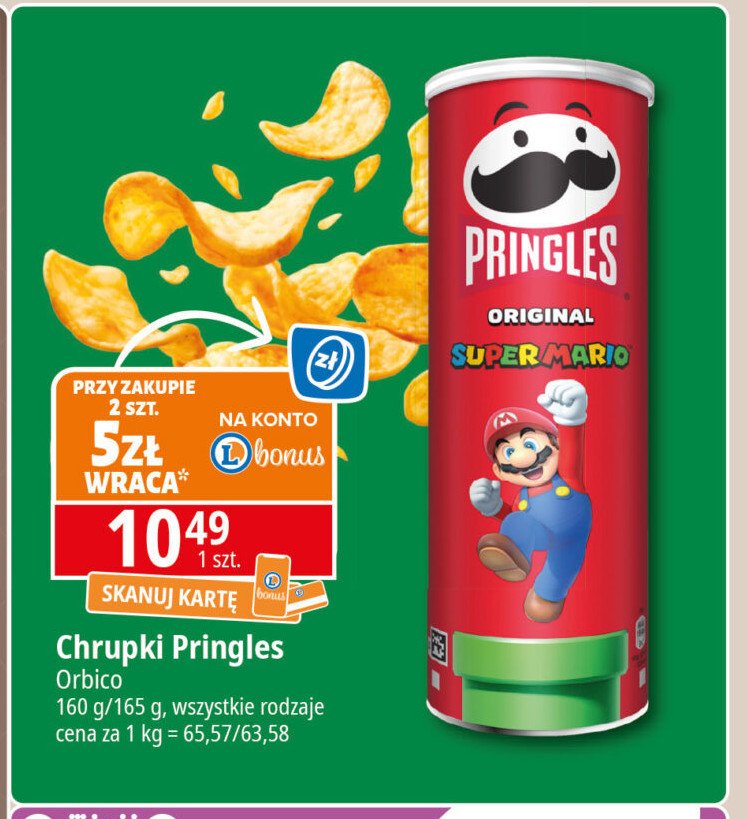 Chipsy original Pringles promocja w Leclerc