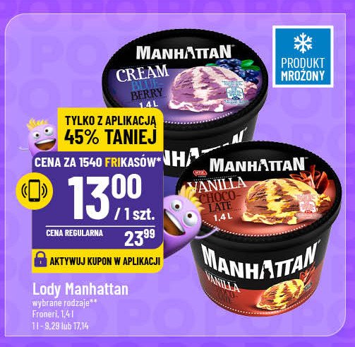 Lody cream & blueberry Nestle manhattan Manhattan (nestle) promocja