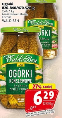 Ogórki konserwowe Waldiben promocja w Prim Market