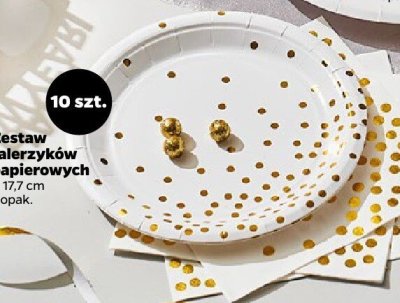 Zestaw talerzyków papierowych 17,7 cm, 10 szt. promocja w Netto